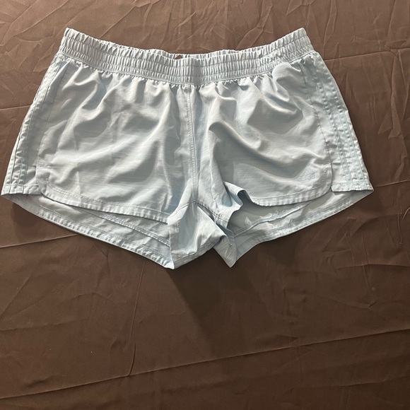 adidas Pants - adidas Women's Light Blue Athletic Shorts